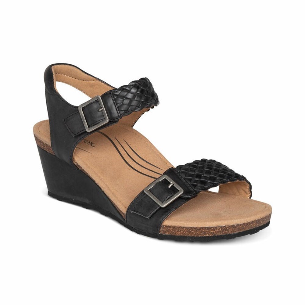 Aetrex Wedge Sandals Factory Outlet Online - Womens Grace Adjustable ...